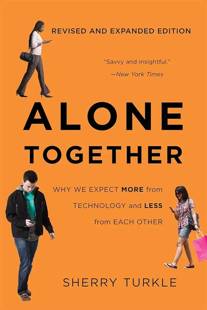 Imagen de portada del libro "Alone Together" de Sherry Turkle, sobre digitalismo y relaciones humana.